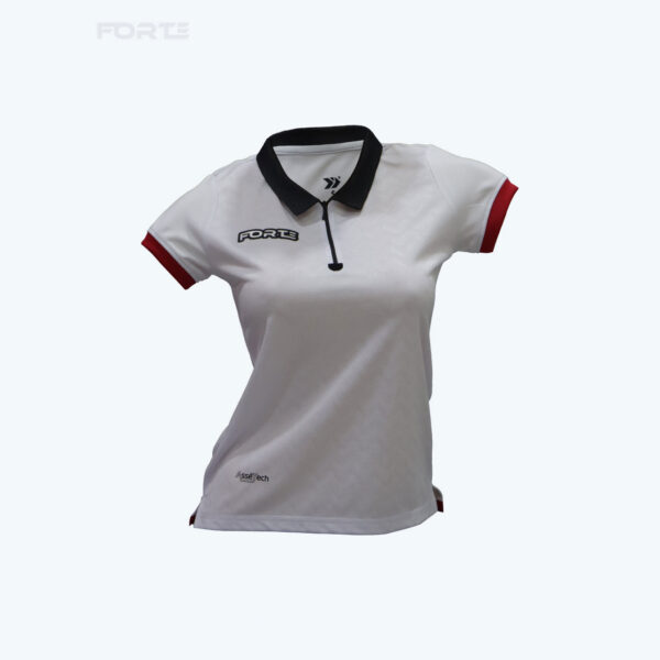 POLO FORTE BLANCO CON CIERRE DAMA